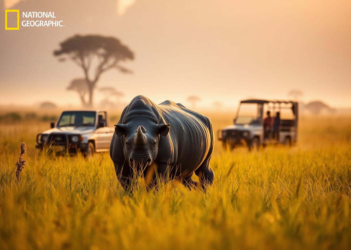 At Dawn in Kaziranga: One-Horned Rhinos & the Brahmaputra
