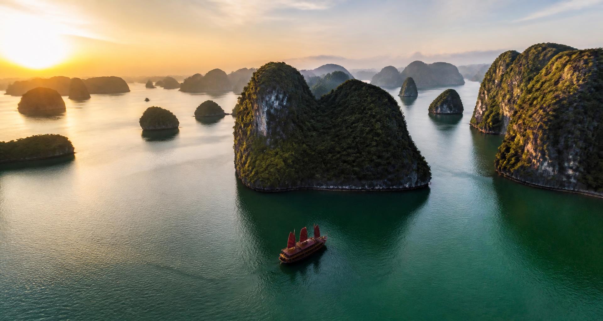 South East Asia coastline at sunrise